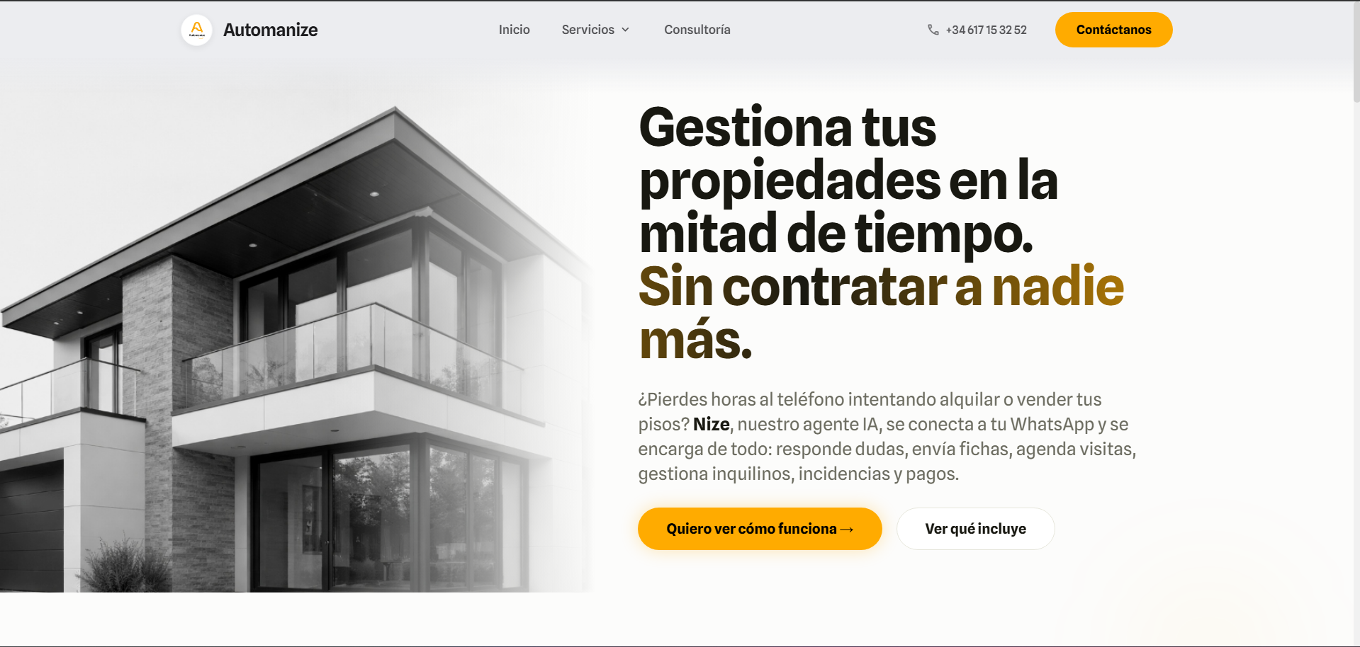 Automanize — ejemplo de diseño web